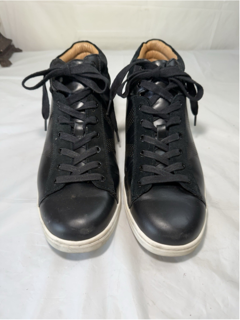 Vionic Malcom High Top Black Leather & Suede Casual Sneaker Men's Size 11 M